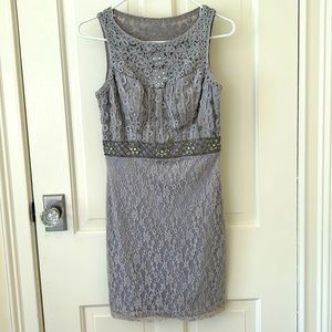 Sue Wong lace and beaded mini dress, size 2.